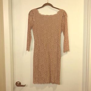 Blush lace Diane von Furstenburg dress